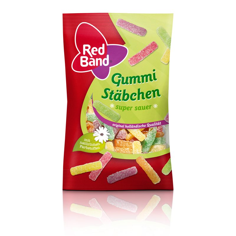 Red Band Gummi Stäbchen super sauer Snackpack 100g