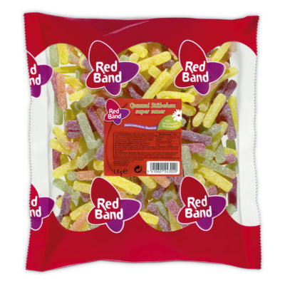 Red Band Gummi Stäbchen super sauer Beutel 1kg