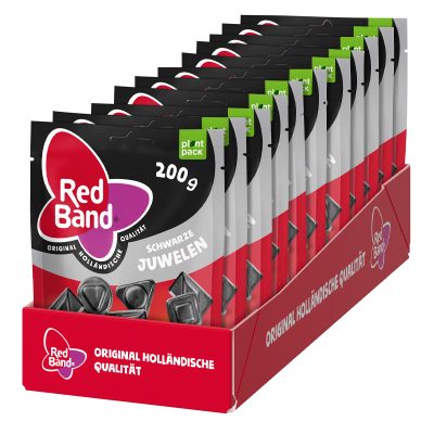 Red Band Schwarze Juwelen Premium Stehbeutel 200g TRAY