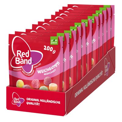 Red Band Weichgummi gezuckert Premium Stehbeutel 200g TRAY