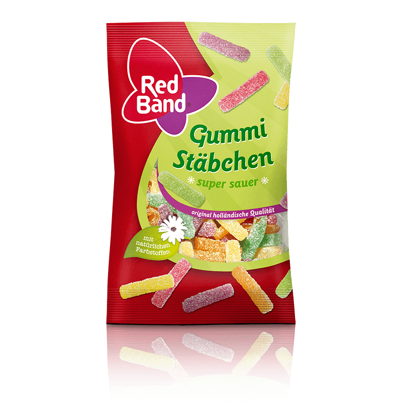 Red Band Gummi Stäbchen super sauer Snackpack 100g